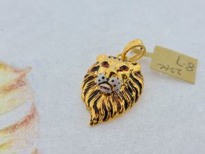 22K Solid Gold Lion Pendant P5416 - Royal Dubai Jewellers