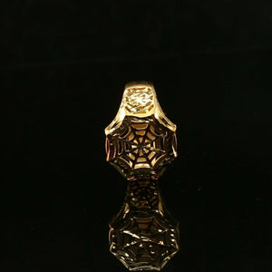 22k Ring Solid Gold ELEGANT Charm Classic Ladies Web Band "RESIZABLE" r2048mon - Royal Dubai Jewellers