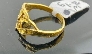 22k Ring Solid Gold ELEGANT Charm Ladies Floral Band SIZE 5 "RESIZABLE" r2115 - Royal Dubai Jewellers