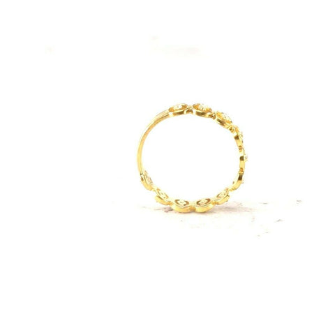 22k Ring Solid Gold ELEGANT Charm Ladies Simple Ring SIZE 7.8 "RESIZABLE" r2095 - Royal Dubai Jewellers
