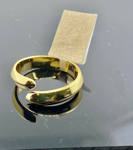 22k Ring Solid Gold ELEGANT Simple High Polish Open Design Ladies Band r2403 - Royal Dubai Jewellers