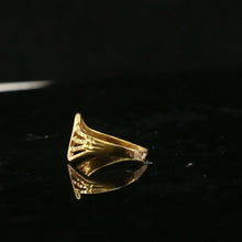 22k Ring Solid Gold ELEGANT Charm Geometric Band SIZE 5.25 "RESIZABLE" r2114 - Royal Dubai Jewellers