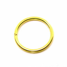 Simple wire nose ring Solid 22K Real Gold septum nostril Piercing hoop 20g USA - Royal Dubai Jewellers