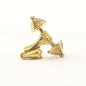 22k 22ct Solid Gold ELEGANT Simple Diamond Cut Muscle Builder Pendant P1508 - Royal Dubai Jewellers
