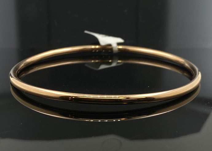 10k Solid Gold High Polished Bangle B4190 - Royal Dubai Jewellers