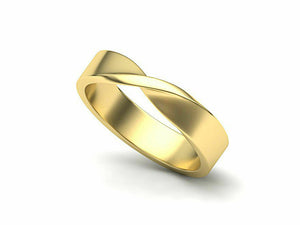 14k Ring Solid Yellow Gold Ladies Jewelry Elegant Front Twist Design CGR65 - Royal Dubai Jewellers