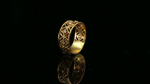 22k Ring Solid Gold ELEGANT Charm Ladies Band SIZE 7 "RESIZABLE" r2561mon - Royal Dubai Jewellers