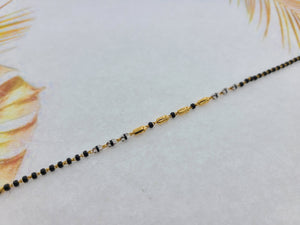 22K Solid Gold Black Beads Bracelet B8714 - Royal Dubai Jewellers