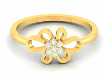 22k Ring Solid Gold Ladies Jewelry Modern Floral Shape Band CGR37 - Royal Dubai Jewellers