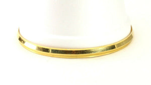 22k Bracelet Solid Gold Simple Charm Men High Polish Design Size 3 inch B4222 - Royal Dubai Jewellers