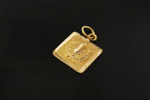 22k 22ct Solid Gold SIKH RELIGIOUS KHANDA ONKAR Pendant Diamond Cut p994 ns - Royal Dubai Jewellers