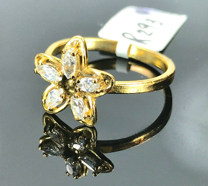 22k Ring Solid Gold ELEGANT Charm Ladies Ring SIZE 7.5 