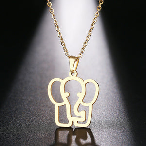 Solid Gold Cute Elephant Pendant with High Polished Finishing SP8 - Royal Dubai Jewellers