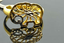 22k Ring Solid Gold Children Jewelry Simple Geometric Elephant Design R2181z - Royal Dubai Jewellers
