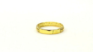 22k Ring Solid Gold ELEGANT Charm Channel Ball Band SIZE 10.7 "RESIZABLE" r2393 - Royal Dubai Jewellers