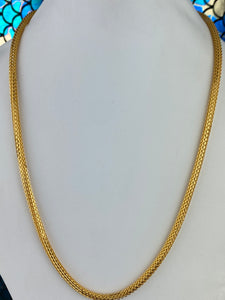 22k Chain Solid Gold Men filigree Weave Design c0398 - Royal Dubai Jewellers