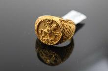 22k Ring Solid Gold ELEGANT Charm Men Medieval Ring SIZE 9.5 "RESIZABLE" r2336 - Royal Dubai Jewellers