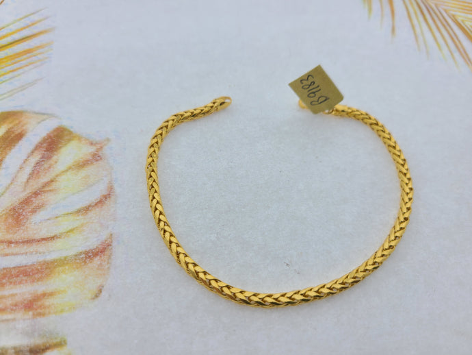 22K Solid Gold Braided Link Bracelet B9183 - Royal Dubai Jewellers