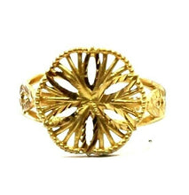 22k Ring Solid Gold ELEGANT Charm Ladies Floral Band SIZE 7.5 "RESIZABLE" r2332 - Royal Dubai Jewellers
