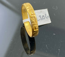 22k Ring Solid Gold ELEGANT Charm Mens C Shape Band SIZE 11 "RESIZABLE" r2306 - Royal Dubai Jewellers
