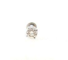 Authentic 18K White Gold Charm Nose Pin Stud Diamond VS2 n201 - Royal Dubai Jewellers