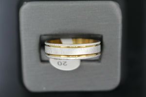 18k Solid Gold Elegant Ladies Modern Sand Finish Band Ring R9352m - Royal Dubai Jewellers