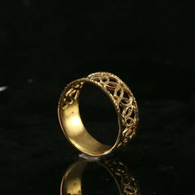 22k Ring Solid Gold ELEGANT Charm Mens Geometri Band SIZE 11 "RESIZABLE" r2345z - Royal Dubai Jewellers