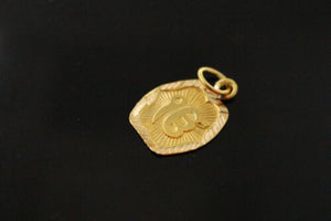 22k 22ct Solid Gold SIKH RELIGIOUS KHANDA ONKAR Pendant Diamond Cut p993 ns - Royal Dubai Jewellers