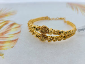 22K Solid Gold Diamond Cut Open Cuff Bracelets BR6273 - Royal Dubai Jewellers