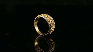 22k Ring Solid Gold ELEGANT Charm Ladies Band SIZE 7.75 "RESIZABLE" r2565mon - Royal Dubai Jewellers