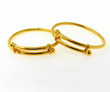 22k Ring Solid Gold ELEGANT BABY KID BANGLE BRACELET ADJUSTABLE cb1144 - Royal Dubai Jewellers