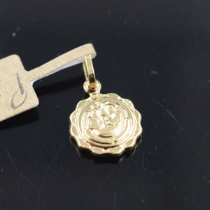 18k Pendant Solid Gold Elegant Simple Religious Jesus Design P3127 - Royal Dubai Jewellers