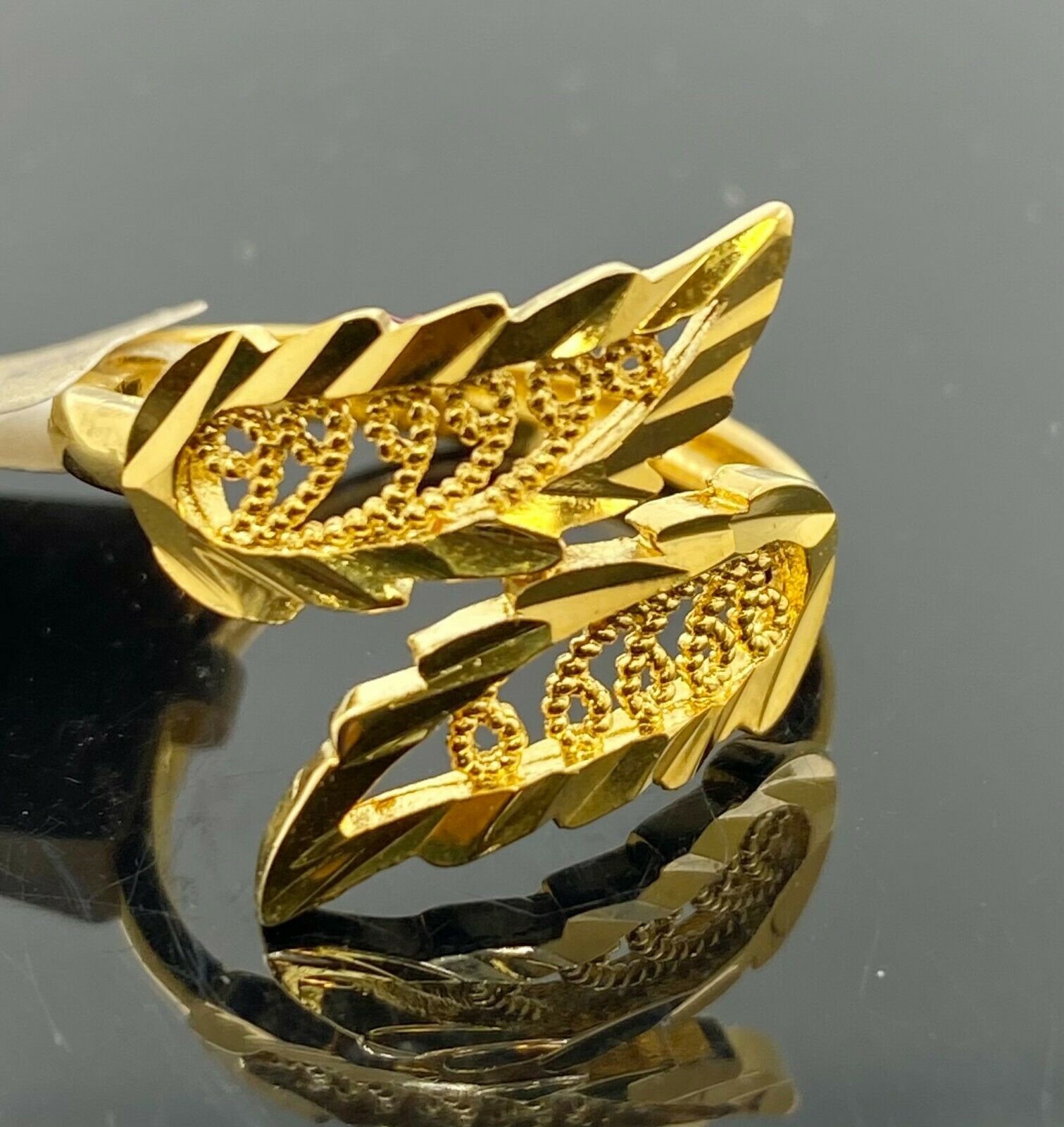 14k Solid Gold Alphabet D Ring - Gleam Jewels