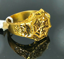 22k Ring Solid Gold ELEGANT Charm Classic Ladies Web Band "RESIZABLE" r2048mon - Royal Dubai Jewellers