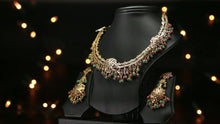22k Beautiful Solid Gold Classic South Indian Necklace Set For Ladies LS159 - Royal Dubai Jewellers