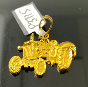 22k Solid Gold Punjabi Mens Tractor Pendant P3715 - Royal Dubai Jewellers