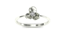 18k Ring Solid White Gold Ladies Jewelry Elegant Simple Floral Band CGR76W - Royal Dubai Jewellers