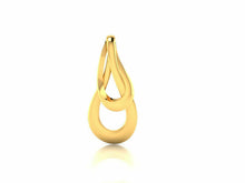 22k Solid Yellow Gold Ladies Jewelry Elegant Double Tear Drop Pendant CGP24 - Royal Dubai Jewellers