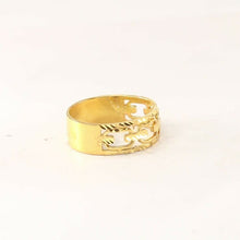 22k Ring Solid Gold ELEGANT Charm Ladies Link Ring SIZE 11 "RESIZABLE" r2082 - Royal Dubai Jewellers