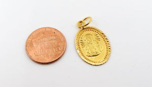 22k Solid Gold 3D OM OHM SHRI SHIRDI SAI BABA Hindu Religious pendant p1018 ns - Royal Dubai Jewellers