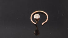 Authentic 18K Rose Gold Nose Ring Round-Cut-Diamond VS2 n074 - Royal Dubai Jewellers