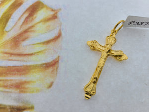 22K Solid Gold Cross Pendant P3874Z - Royal Dubai Jewellers