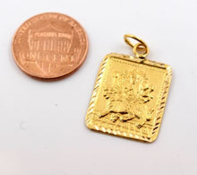 22k 22ct Solid Gold SHRI Vaishnoo Vaishnu DURGA MATA OM OHM AHM Pendant P1045 ns - Royal Dubai Jewellers