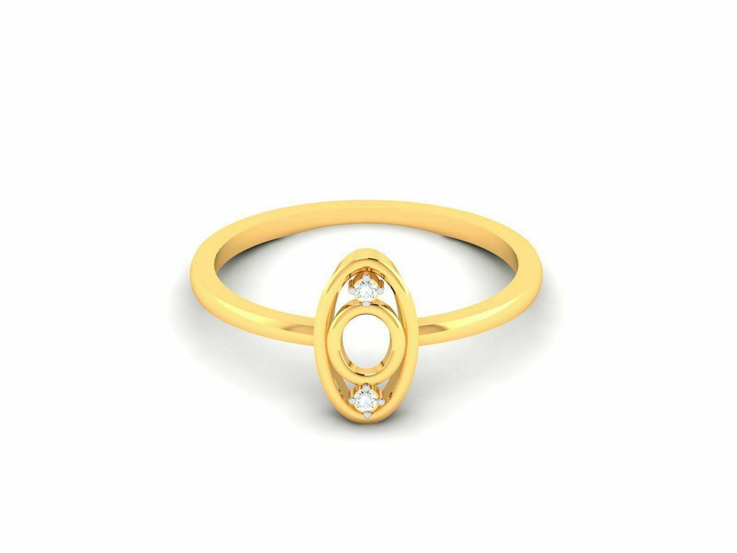 22k Solid Yellow Gold Ladies Jewelry Elegant Oval Design Ring CGR84 - Royal Dubai Jewellers