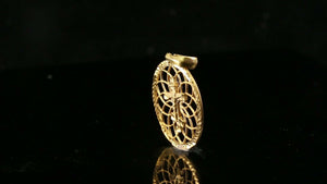 22k Pendant Solid Gold ELEGANT Simple Diamond Cut Jesus Cross Pendant P2152mon - Royal Dubai Jewellers