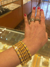 22k Solid Gold ELEGANT WOMEN BANGLE BRACELET Size 2.5 inch B308 Antique Design - Royal Dubai Jewellers
