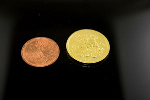 22K Yellow Solid Gold Coin Queen Elizabeth the 2nd Glossy Finish mf - Royal Dubai Jewellers