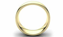 18k Solid Gold 7mm Comfort Fit Wedding Flat Band in 18k Yellow Gold "All sizes " - Royal Dubai Jewellers