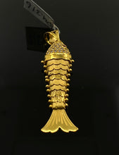 22K Solid Gold Fish With Zircon Pendant P4316 - Royal Dubai Jewellers