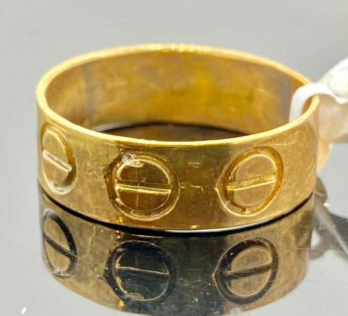 22k Ring Solid Gold ELEGANT Charm Designer Band SIZE 10 
